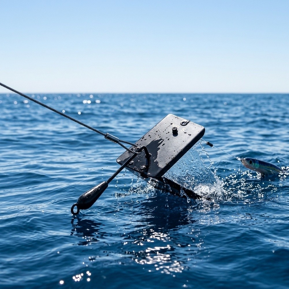 Ice Fishing Tip Up - Zeevissen roestvrijstalen duikplank draagbare visplank downrigger