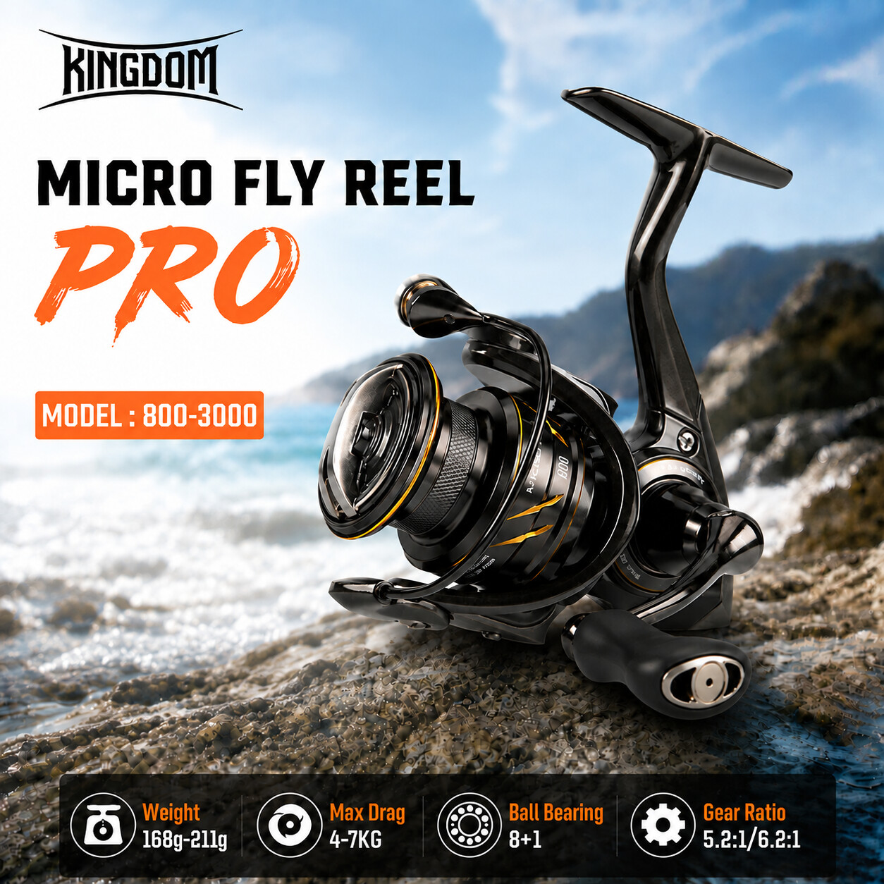 Kingdom Micro Fly Pro Vismolen - Abu Garcia Reel Max recensie en prijs